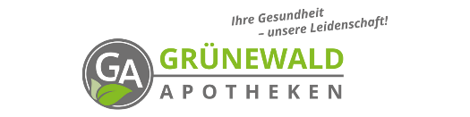 Logo Grünewald Apotheken Ihre Gesundheit Unsere Leidenschaft mit Blättern